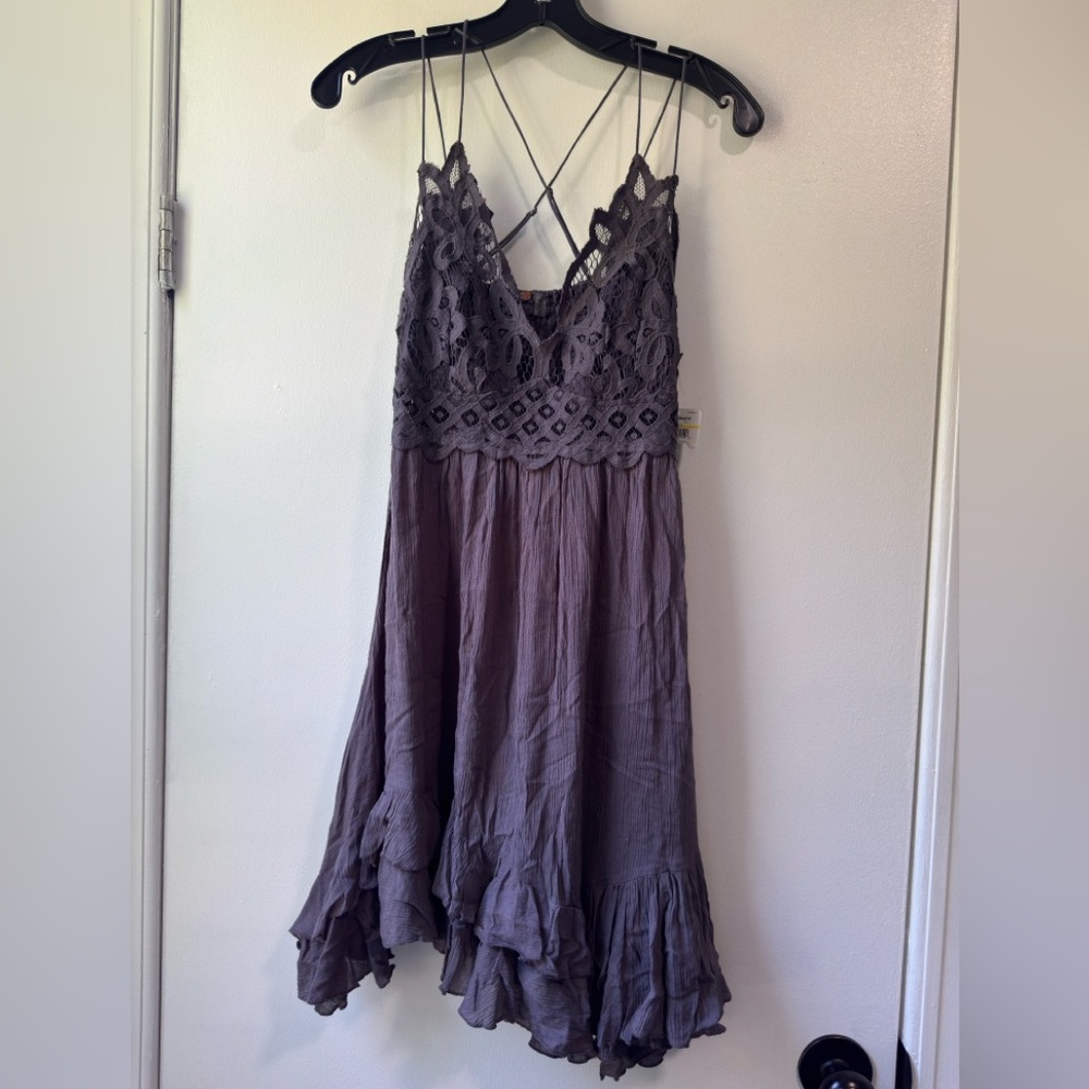 Free People Lavender Lace Chemise Dress - Picture 6 of 16